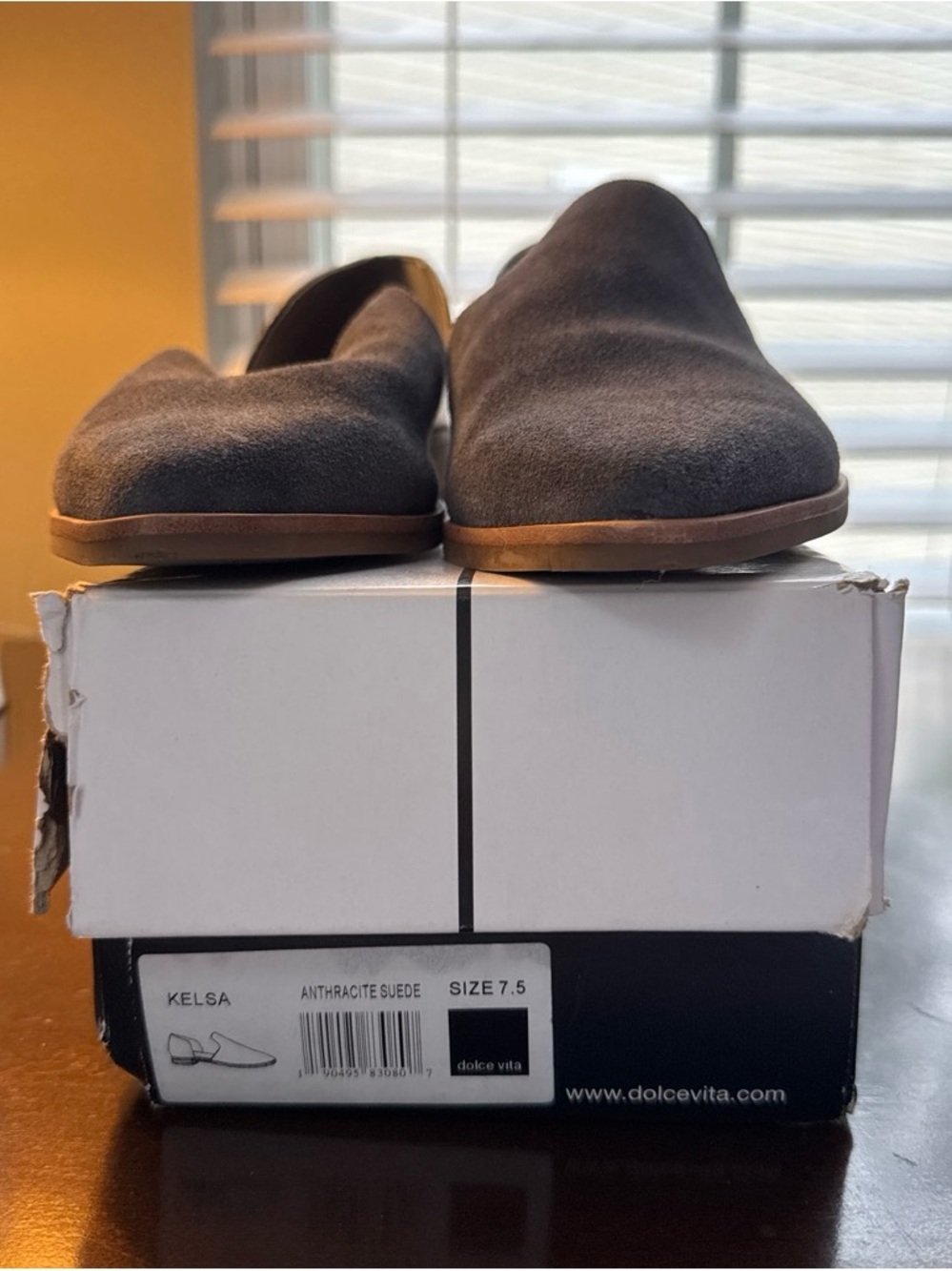 Dolce Vita Kelsa Anthracite Suede Slip-On Mules